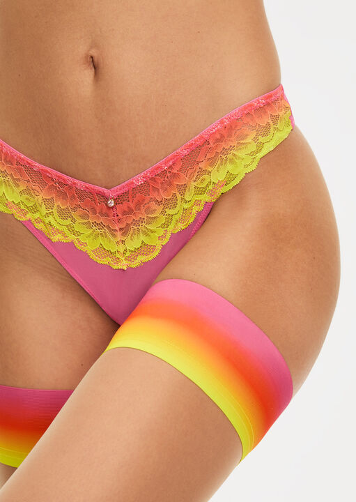 Sexy Lace Ombre Thong image number 2.0