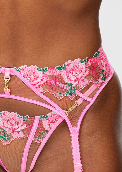 Caged Rose Suspender Belt image number 1.0