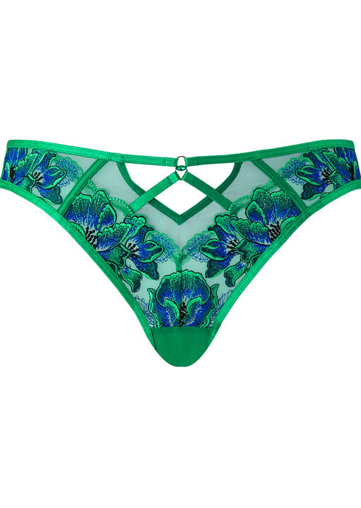 Forbidden Flora Embroidered Brazilian Knickers image number 4.0