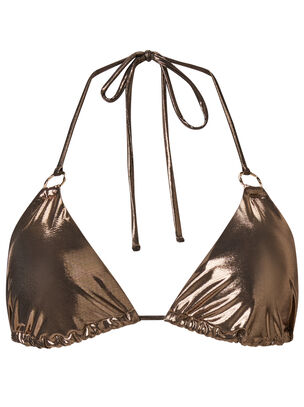 Bahamas Paradise Triangle Bikini Top - Bronze