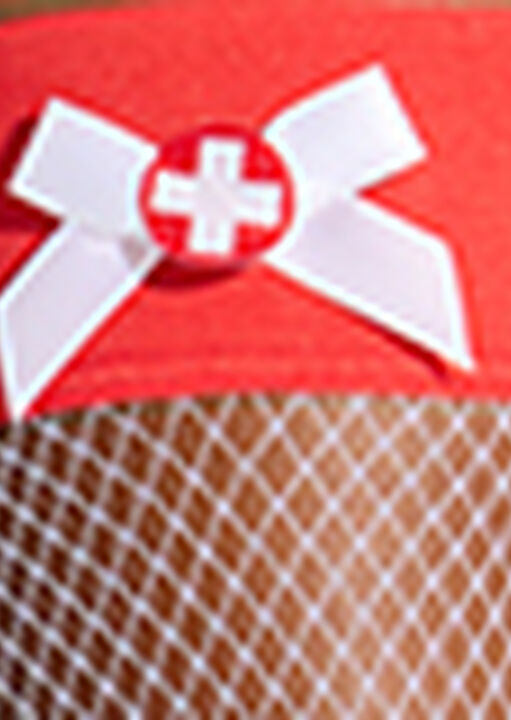 Nurse Bow Hold Ups image number 1.0