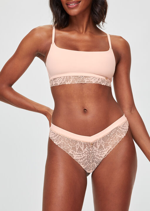Louisa Ribbed Padded Crop Bra image number 0.0