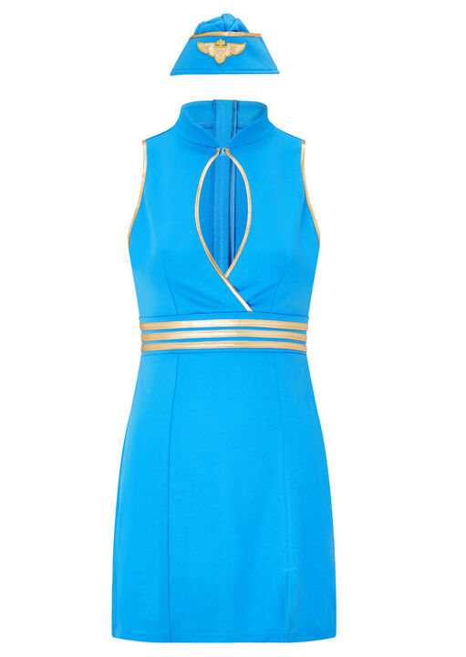 Sexy Air Hostess 2 Piece Costume with Hat image number 4.0