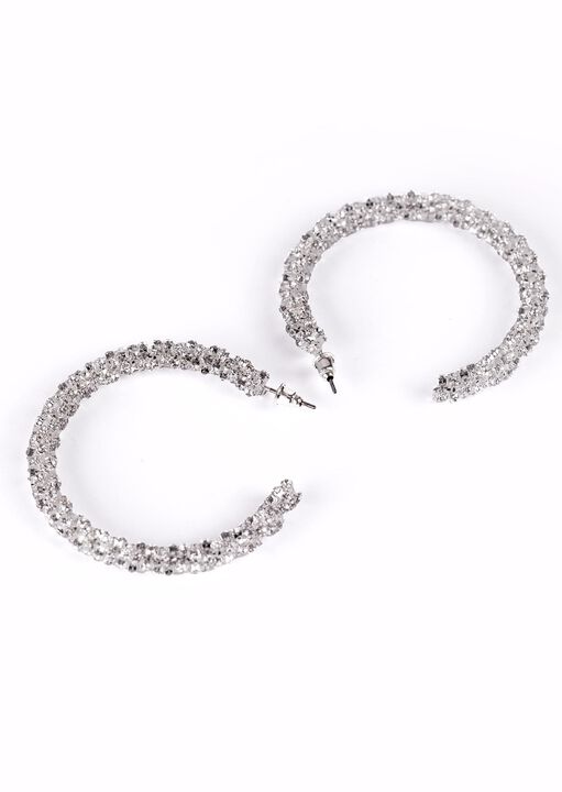 Diamante Hoop Earrings image number 5.0