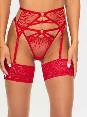 Flames of Passion Suspender Belt