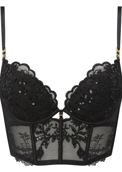 Icon Sequin Padded Corset Bustier image number 6.0