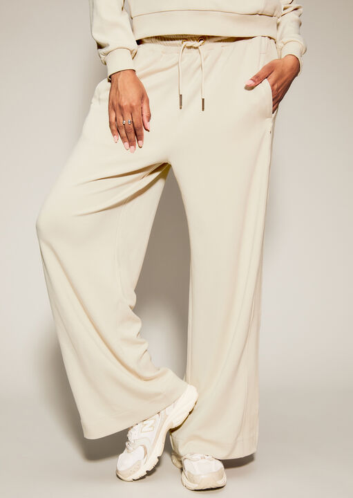 Knickerbox Scuba Ribbed Wide Leg Trousers image number 3.0