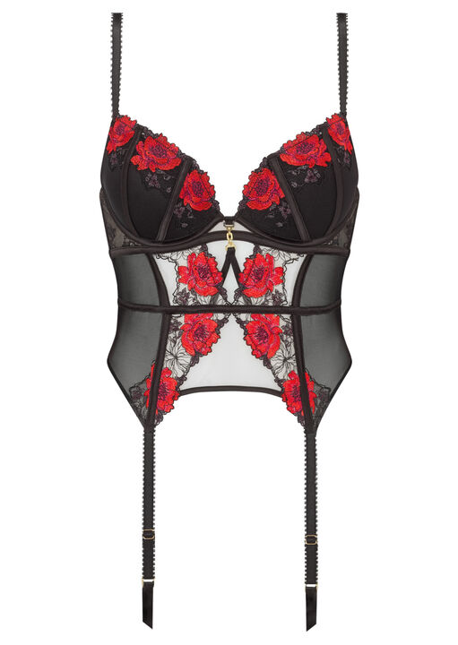 Caged Rose Padded Basque image number 6.0