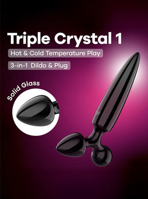 Satisfyer Triple Crystal 1 Glass Dildo