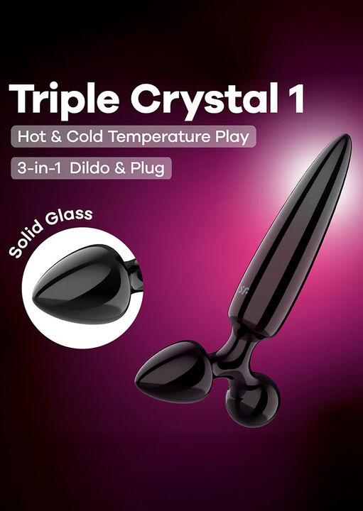 Satisfyer Triple Crystal 1 Glass Dildo image number 0.0
