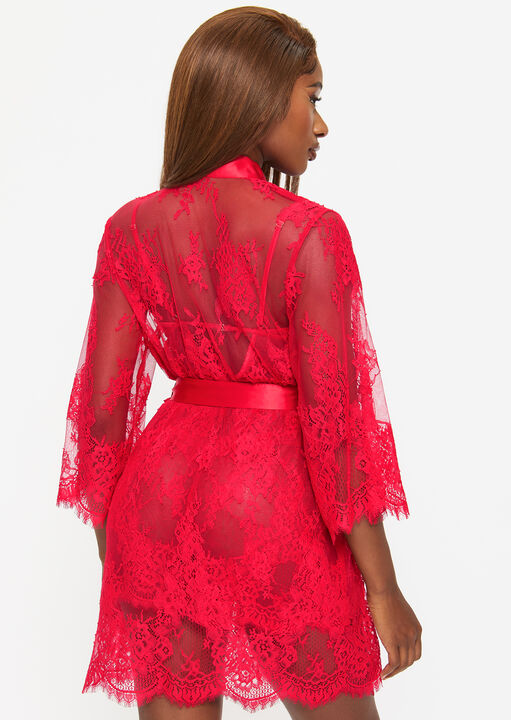 Availing All Over Lace Robe image number 5.0