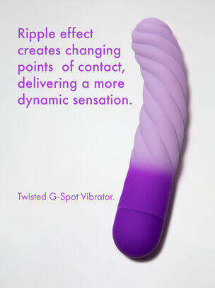 Twisted Ripple Waterproof Silicone G-Spot Vibrator