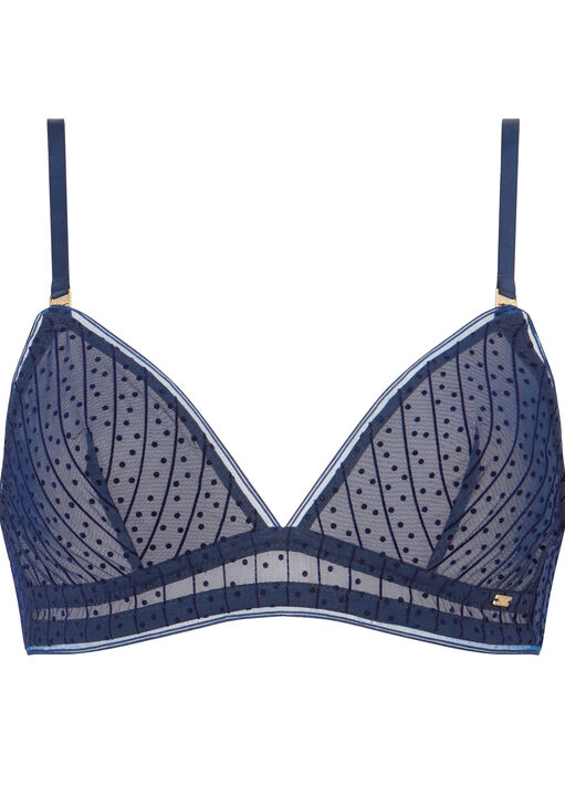 Maya Flocked Triangle Bralette image number 5.0