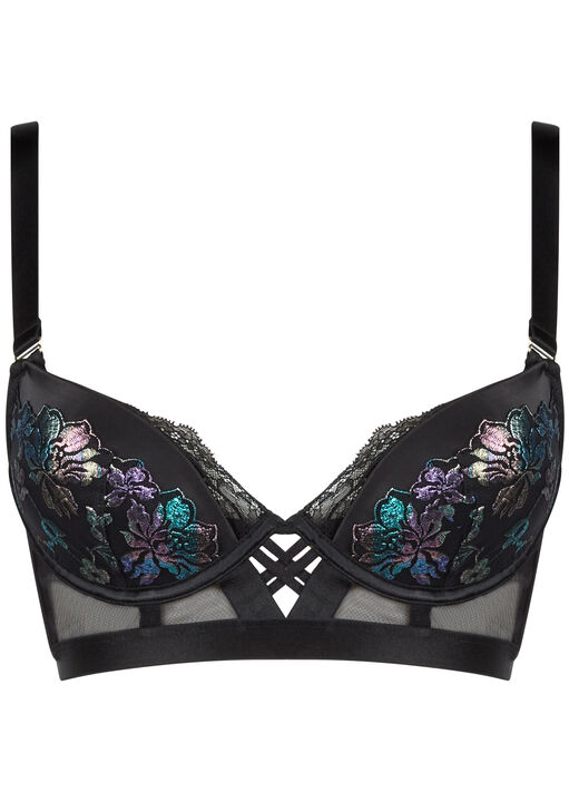 The Mirage Longline Non Pad Plunge Bra image number 4.0