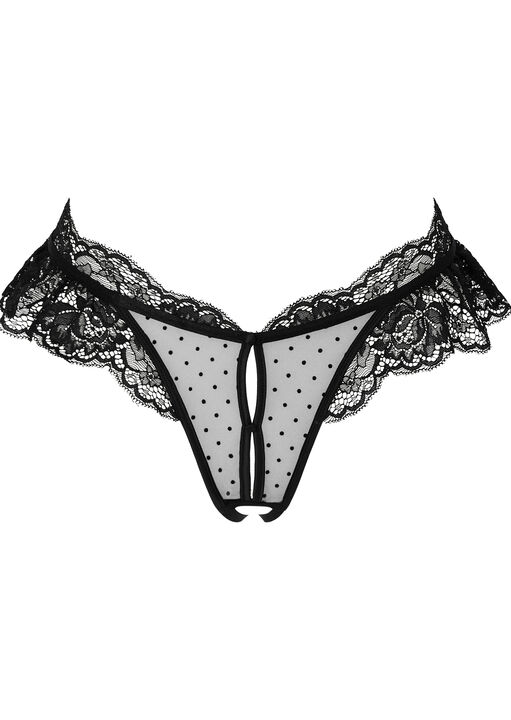Secret Admirer Spotted Crotchless String image number 4.0