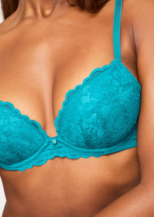 Sexy Lace Padded Plunge Bra image number 3.0