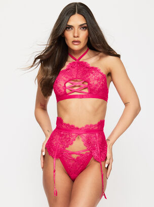 Lyra 3pc Crotchless Set