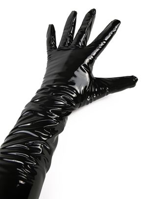 PU Wet Look Elbow Length Gloves
