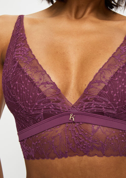 Louisa Ribbed Longline Triangle Bra image number 3.0