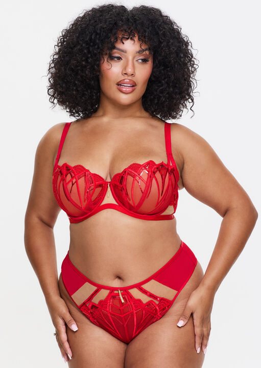 Desiring Decadence Non Padded Fuller Bust Balcony Bra image number 4.0