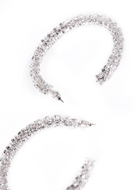 Diamante Hoop Earrings image number 4.0