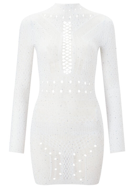 Jewelled Janelle Mini Fishnet Dress image number 6.0