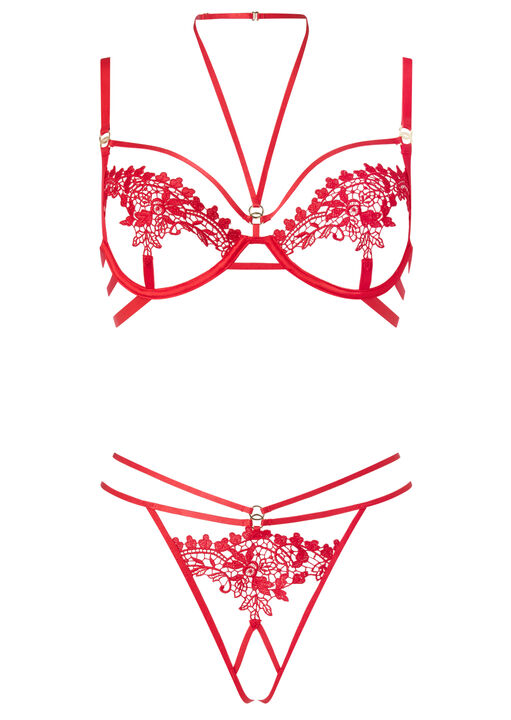 Bound To Seduce Crotchless Lingerie 2 Piece Set image number 4.0
