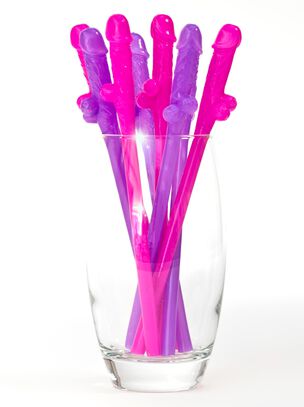Willy Drinking Straws Novelty Gift - Pack of 8