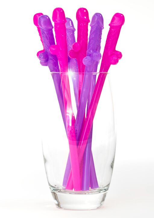 Willy Drinking Straws Novelty Gift - Pack of 8 image number 0.0