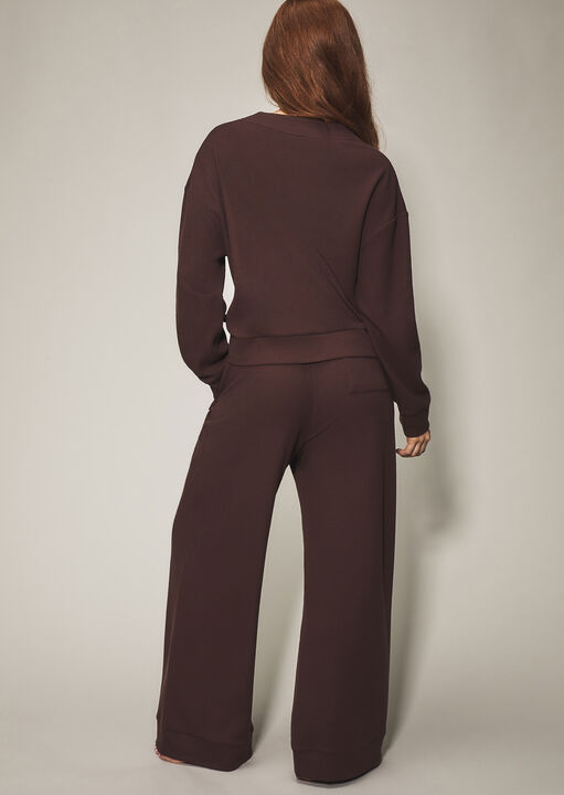 Knickerbox Cotton Waffle Long Sleeve Pyjama Top & Trousers Set image number 2.0
