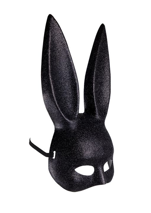 Bunny Mask Black Glitter image number 5.0