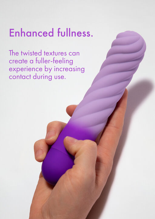 Twisted Ripple Waterproof Silicone G-Spot Vibrator image number 1.0