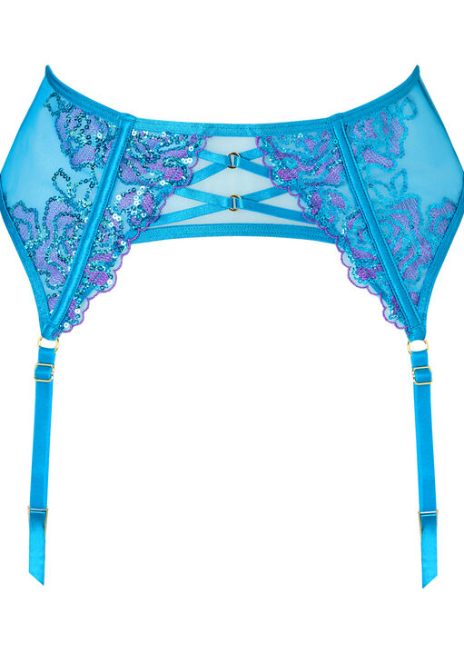 Pearlescent Embroidered Waspie Suspender image number 4.0