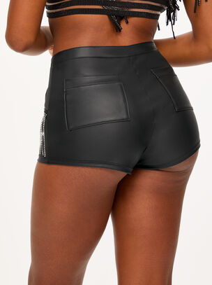 Diamante PU Short