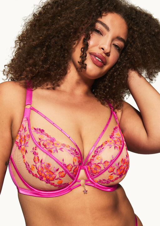 Tropical Tease Non Padded Fuller Bust Plunge Bra image number 0.0