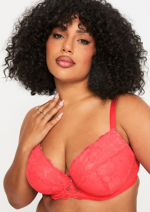 Sexy Lace Padded Plunge Bra image number 1.0