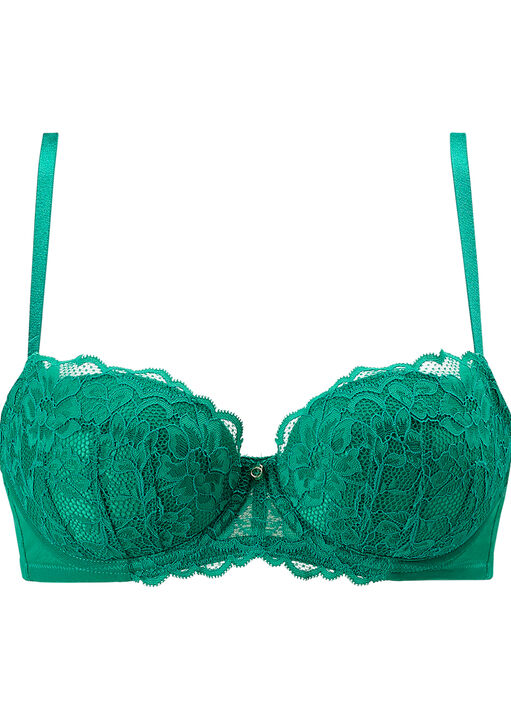 Sexy Lace Padded Balcony Bra image number 5.0