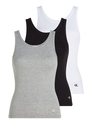 Scoop Neck Cotton Tank 3 Pack - Multi