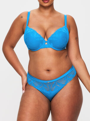 Harper Padded Plunge Bra - Cobalt