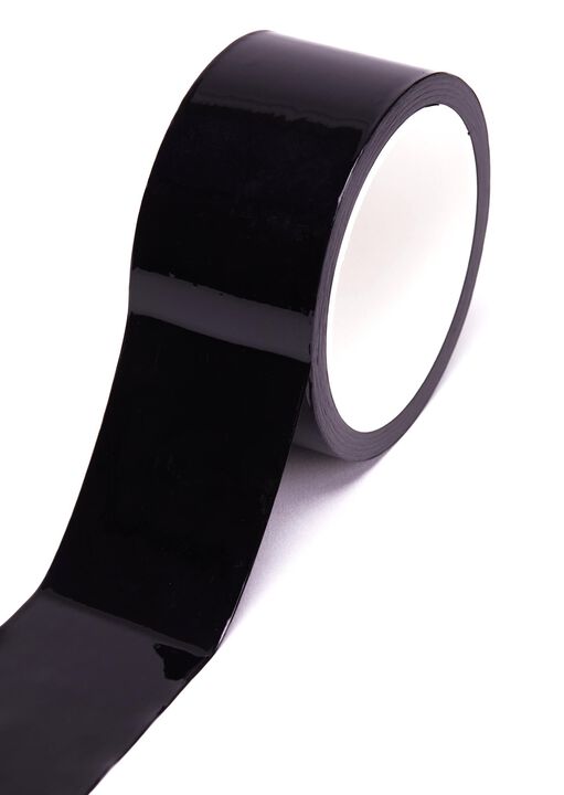 Non-Sticky PVC Bondage Tape - Black image number 1.0