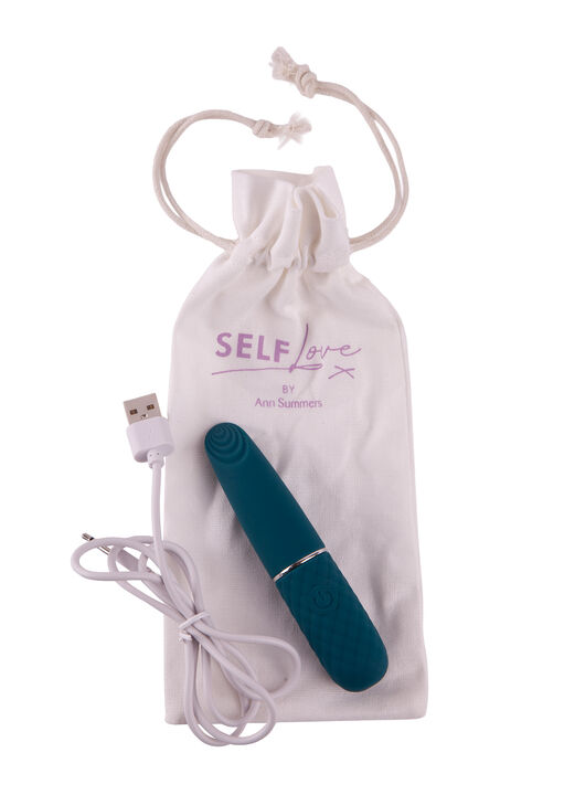Self Love Ripple Texture Silicone Bullet Vibrator image number 4.0