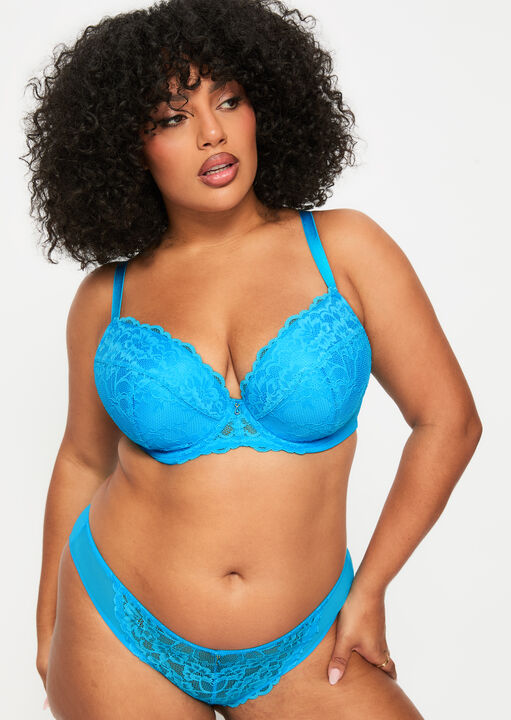 Sexy Lace Padded Plunge Bra image number 8.0