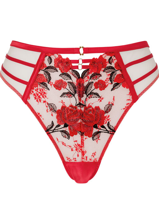 Everlasting Love Embroidered High Waisted Brazilian Knickers image number 4.0