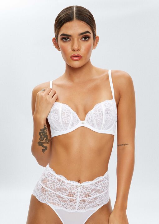 Sexy Lace Planet Non Pad Plunge Bra image number 2.0