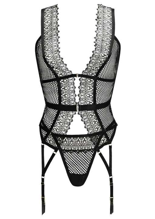 Hailey Crotchless Cami Suspender Set image number 6.0