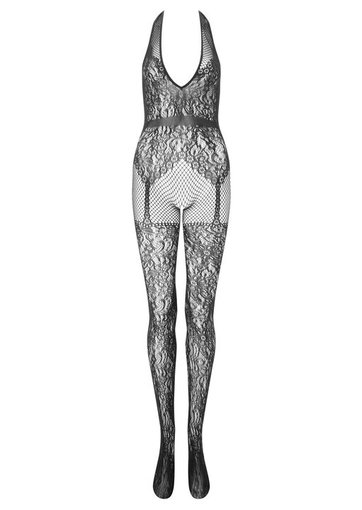 Mia Floral Lace Crotchless Bodystocking image number 5.0