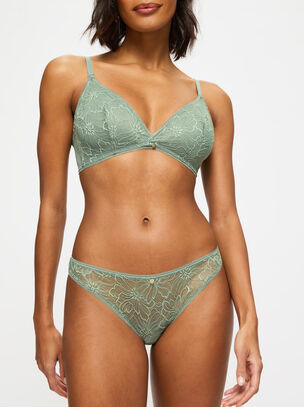 Alice Triangle Bralette - Mid Green
