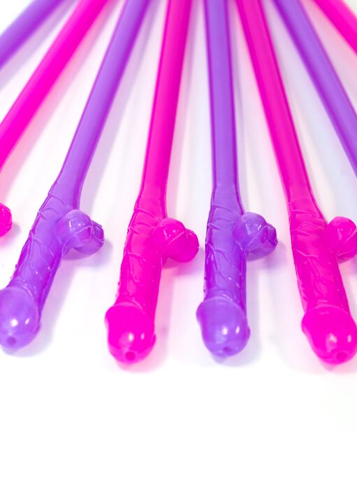 Willy Drinking Straws Novelty Gift - Pack of 8 image number 1.0