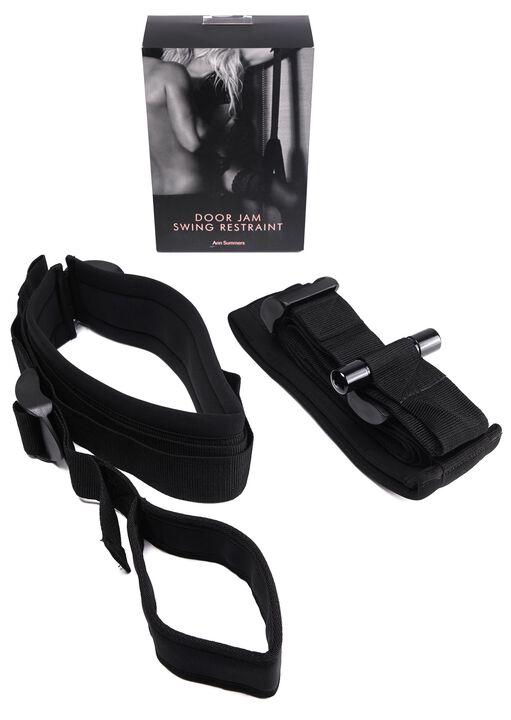 Door Jam Swing Thigh & Wrist Restraint Bondage 2 Piece Set image number 0.0