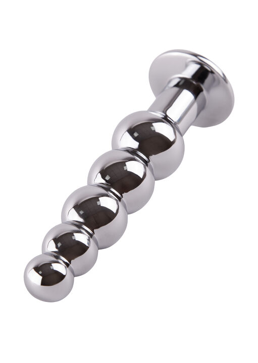 Jewelled Beaded Metal Butt Plug image number 3.0